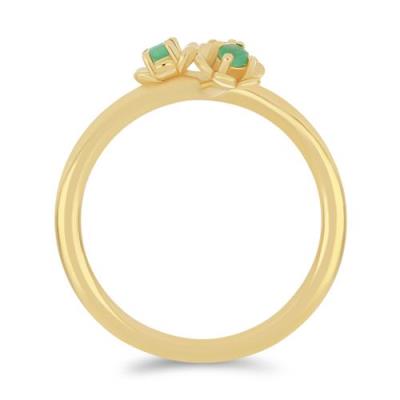 EMERALD FLORAL RING IN 925 STERLING SILVER IN BULK | WHOLESALE JEWELRY SUPPLIER USA